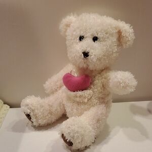 Cuddly Brown Stuffed Animal Teddy Bear with Heart